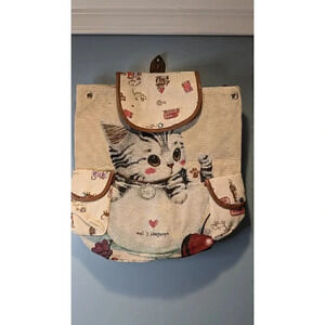 Cute Cat Print Backpack